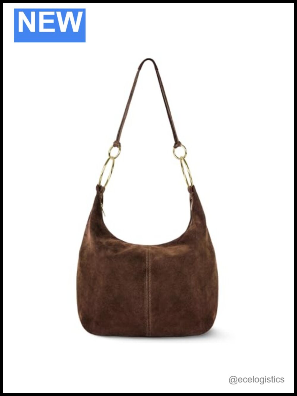 Genuine Suede Hobo Bag for Women Large Shoulder Handbag Zippered
